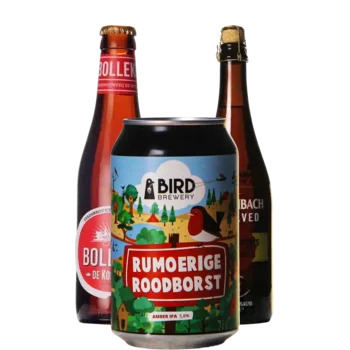 Selectie van amber bieren uit ons assortiment