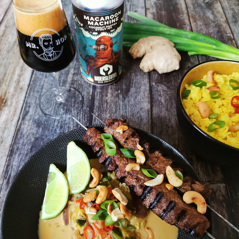 Bavette spies met groentecurry 