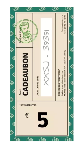 Cadeaubon €5 Bier kopen