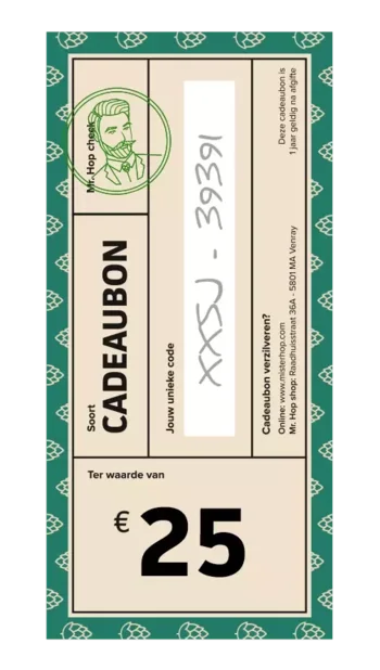 Cadeaubon €25 Bier kopen