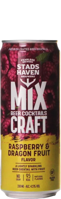 Stadshaven Mix Craft Raspberry & Dragonfruit 33 Mixdrank Bier kopen