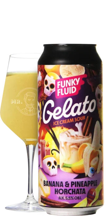 Funky Fluid Gelato: Bananas Pineapple Horchata